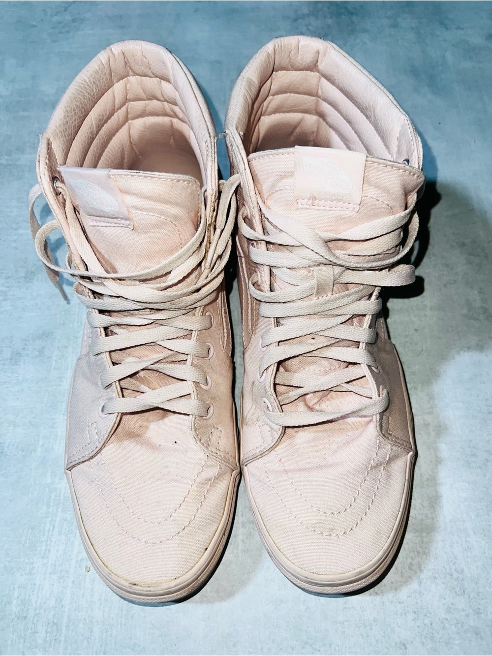 Vans High-Top Pink Canvas Sneakers